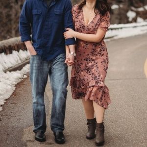 Stunning Express Dusty Rose high-low dress!